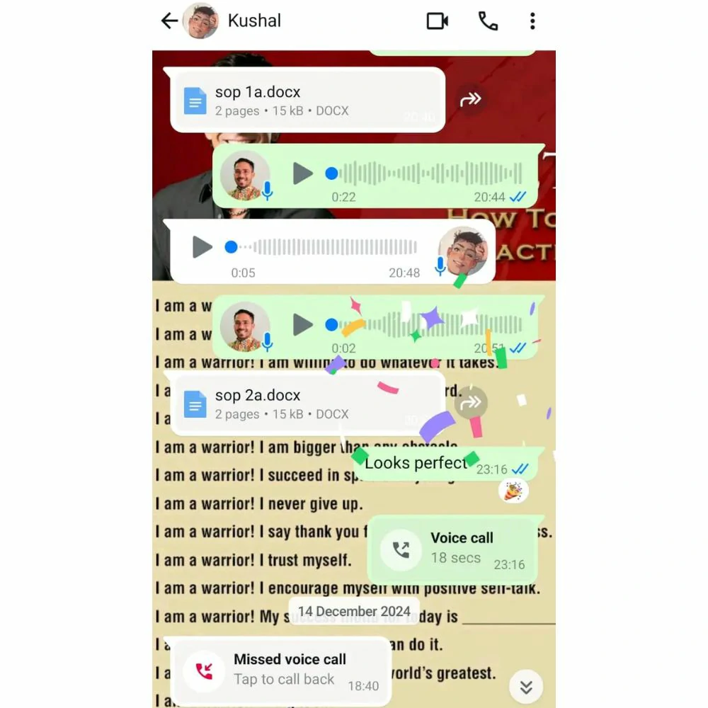 3. Final Approaval from Mentor